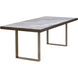 Fuentes 86 X 40 inch Brown / Brass Dining Table
